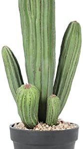 Artificial Cactus Fake Cacti 16″ Faux Potted Cactu…