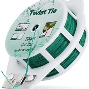 YDSL 328ft (100m) Twist Ties, Green Garden Plant T…