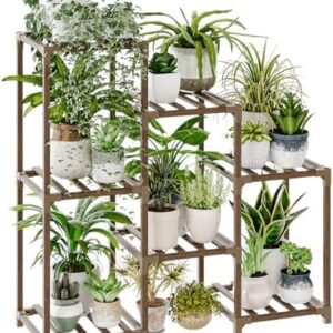 Bamworld Plant Stand Indoor Plant Shelf Outdoor Wo…