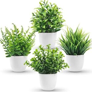 Der Rose 4 Pack Fake Plants Small Artificial Faux …