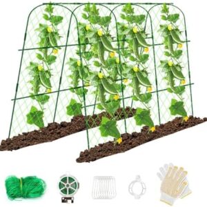 65″×48″ Cucumber Trellis for Raised Bed, U-Shape G…