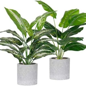 Der Rose 2 Pack Fake Plants Artificial Potted Faux…