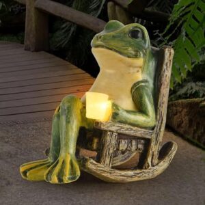 Miniature Frog Garden Statue Christmas Decorations…