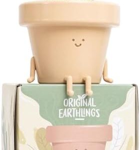 Original Earthlings Sitting Pot, Cute Plant Pot, 3…