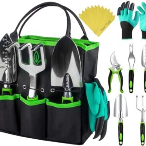 GROWIT Heavy Duty Gardening Tools – 22-Piece Garde…