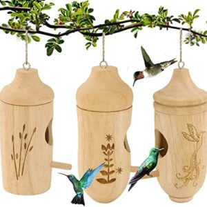 Hummingbird House – Natural Wooden Hummingbird Hou…