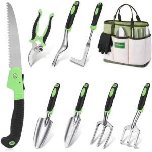 sungwoo Garden Tool Set 10 Piece, Heavy Duty and L…