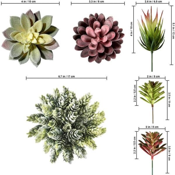 Artificial Succulent Plants Fake Assorted - 16 Pac... - Image 8