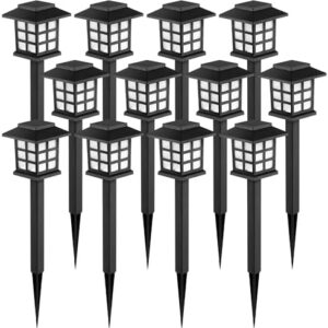 GIGALUMI Solar Outdoor Lights,12 Pack LED Solar Li…