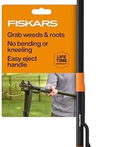 Fiskars 4-Claw Stand Up Weed Puller Tool, Gardenin…