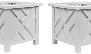 Trenton Gifts Chippendale White Planter Box Set of…