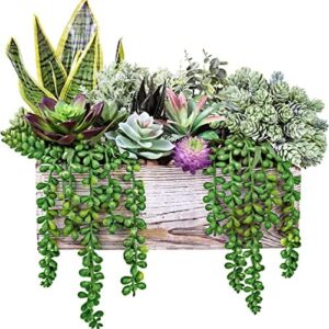 14 Pcs Assorted Artificial Succulents Fake Plants …