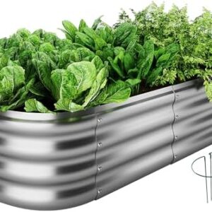 Galvanized Metal Planter Raised Garden Bed Kit for…