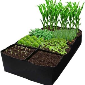 CJGQ Fabric Raised Garden Bed 6x3x1ft Garden Grow …